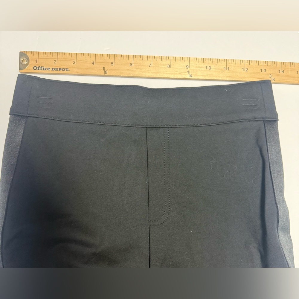 SPANX Women’s Black pull on ponte tux satin side stripe Ankle Pants S - Picture 12 of 15